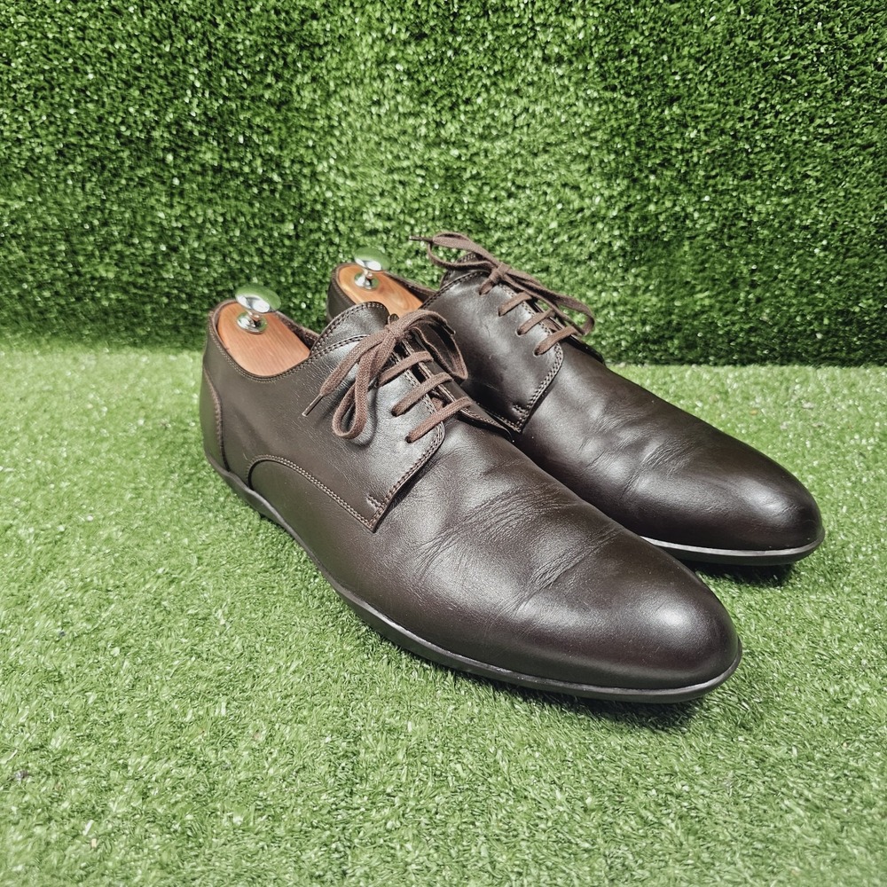 Harrys Of London Dexter Dark Brown Leather Vibrom Sole Shoes US 12 EU 45
